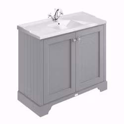 Fristående Tvättställsskåp Bayswater med Porslinstopp 102 cm