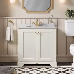 Fristående Tvättställsskåp Bayswater med Marmortopp 82 cm