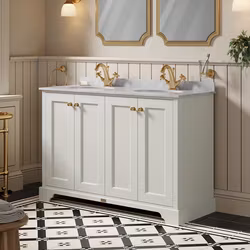 Fristående Tvättställsskåp Bayswater med Marmortopp 122 cm