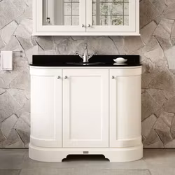 Fristående Tvättställsskåp Bayswater Rundad med Marmortopp 102 cm