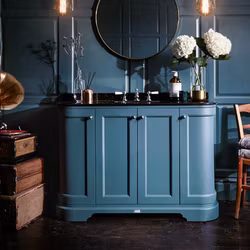 Fristående Tvättställsskåp Bayswater Rundad med Marmortopp 122 cm