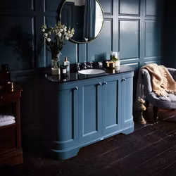 Fristående Tvättställsskåp Bayswater Rundad med Marmortopp 122 cm