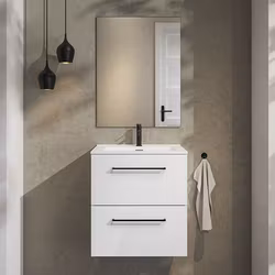 Möbelpaket Tiger Reef Högblank Vit 60 cm med Spegel