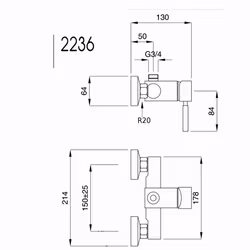 Duschblandare Bugnatese Kobuk 2236