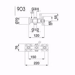 Duschblandare Bugnatese Lady 903