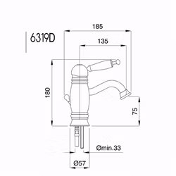 Tvättställsblandare Bugnatese Denver 6319D