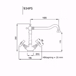 Tvättställsblandare Bugnatese Lady 934PS