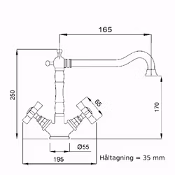 Tvättställsblandare Bugnatese Princeton 834