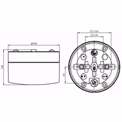 Vägg-/Taklampa Ifö Electric Opus 200 Bastu Vit
