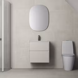 Möbelpaket Ifö Sense Modern 60 med 2 Lådor med Spegel Oval