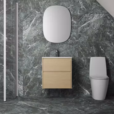 Möbelpaket Ifö Sense Modern 60 med 2 Lådor med Spegel Oval