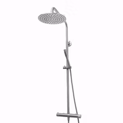 Takduschset Strand Stainless Inox Termostat 150 mm c/c