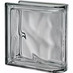 Glasblock Seves Metallic Enkelt Ändblock Grå