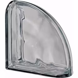 Glasblock Seves Metallic Dubbelt Ändblock Grå