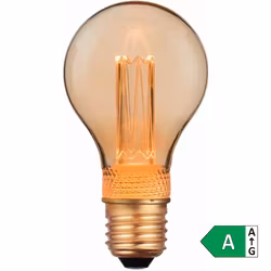 LED-Lampa Gelia E27 Deco Normal A60 Aamber 2W