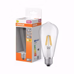 LED-Lampa Osram E27 827 Edison Oval Klar 3,4W