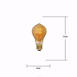 LED-Lampa Star Trading E27 P60 Decoled Spiral Amber
