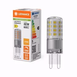 LED-Lampa Ledvance PIN 50 G9 Klar 827 4,4W 600lm Dimbar