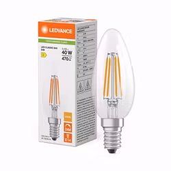 LED-Lampa Ledvance Classic B 40 Filament P 3.4W 827 Klar E14 Dimbar