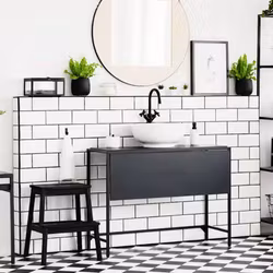 Klinker Uni Black & White 9,7x9,7 (på ark)