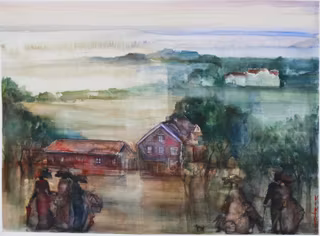 Gård | 76 x 57 cm