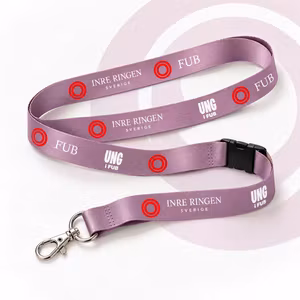Nyckelband med FUB, UNG I FUB och INRE RINGEN SVERIGES logotyper- 10 pack