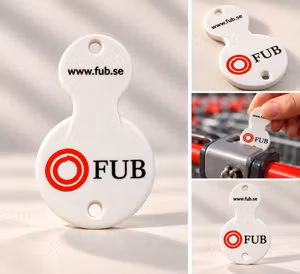Kundvagnspollett med FUB:s logotyp, 20 pack.