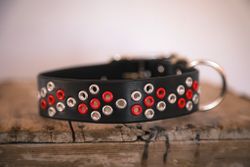 Daevnie - fast hundhalsband i läder