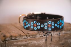 Noajdde - fast hundhalsband i läder