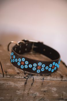 Noajdde - fast hundhalsband i läder