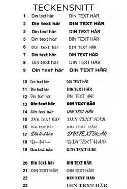 Etikett med personlig gravyr - skruvnit 5st, fyrkantig