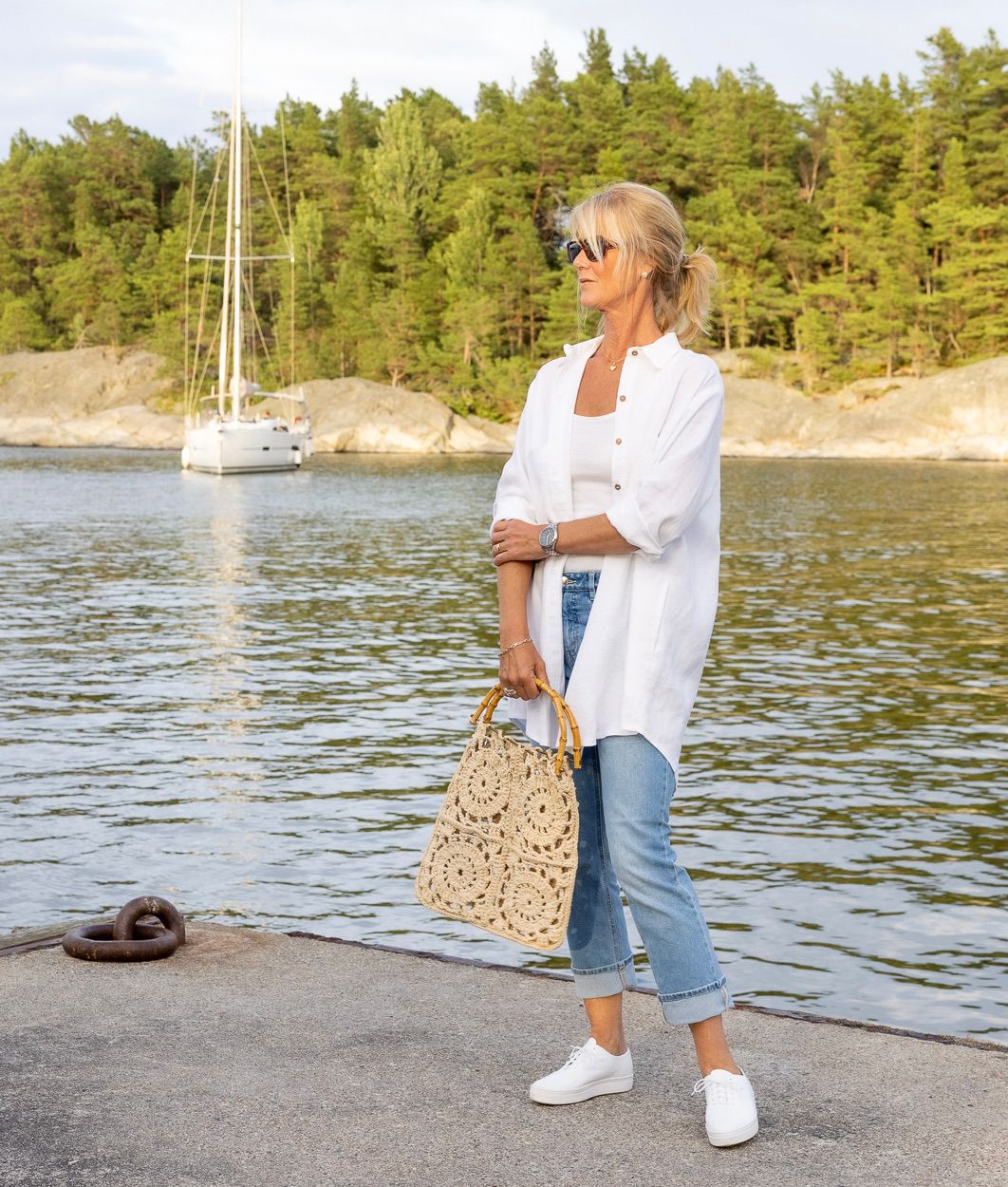 Skjortjacka Harriette i certifierat linne. Sys i Sverige.