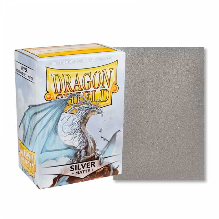 Dragon Shield - Standard Sleeves Matte (100 Sleeves) Silver