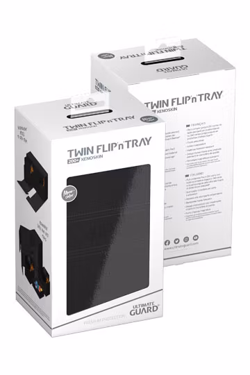 Ultimate Guard Twin Flip`n`Tray 200+ XenoSkin Monocolor Black