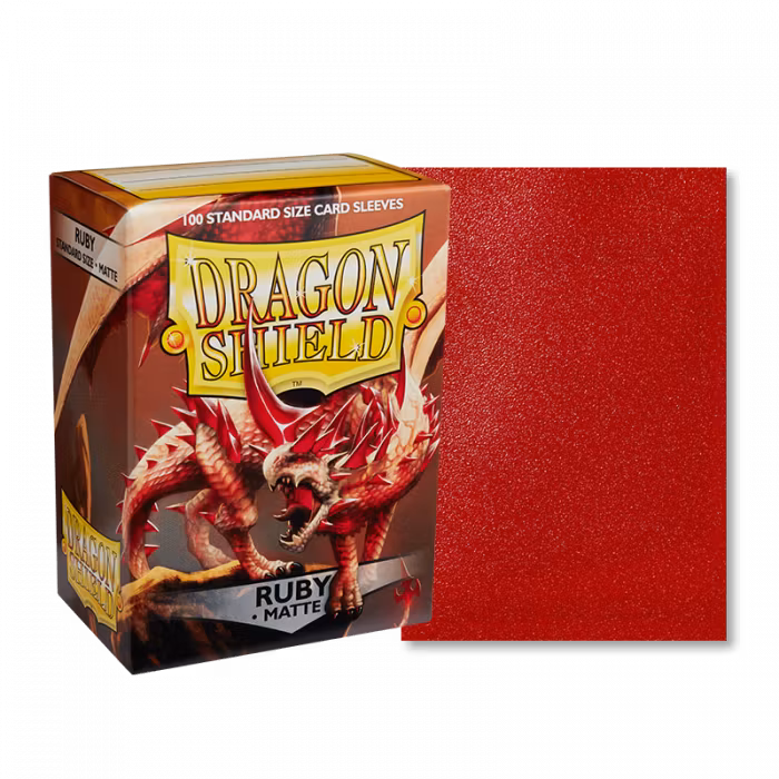Dragon Shield - Standard Sleeves Matte (100 Sleeves) Ruby