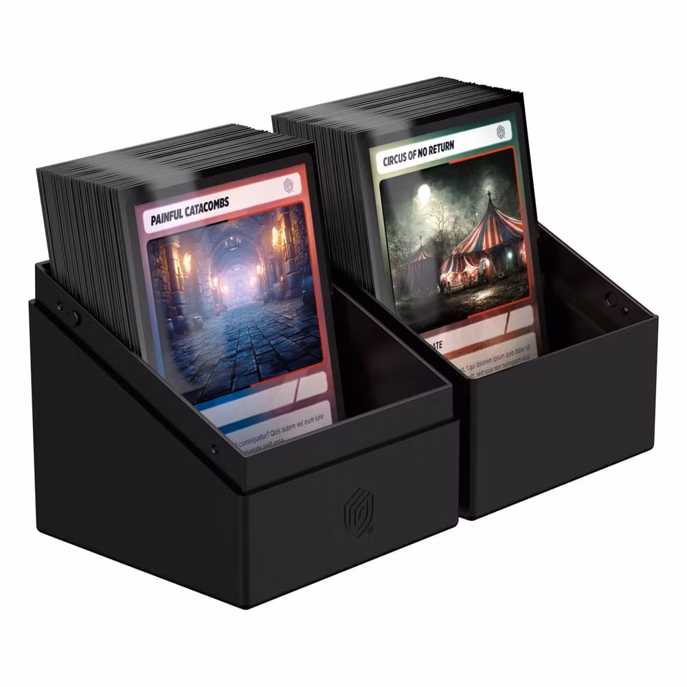 Ultimate Guard Boulder Deck Case 100+ Solid Black Card Boxes Ultimate Guard
