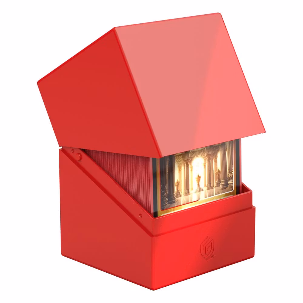 Ultimate Guard Boulder Deck Case 100+ Solid Red Card Boxes Ultimate Guard