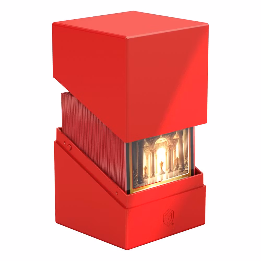 Ultimate Guard Boulder Deck Case 100+ Solid Red Card Boxes Ultimate Guard