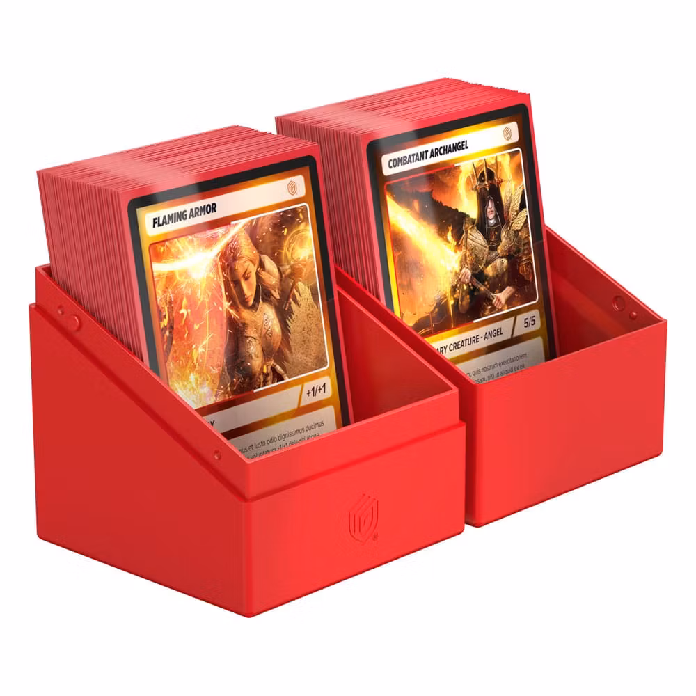 Ultimate Guard Boulder Deck Case 100+ Solid Red Card Boxes Ultimate Guard