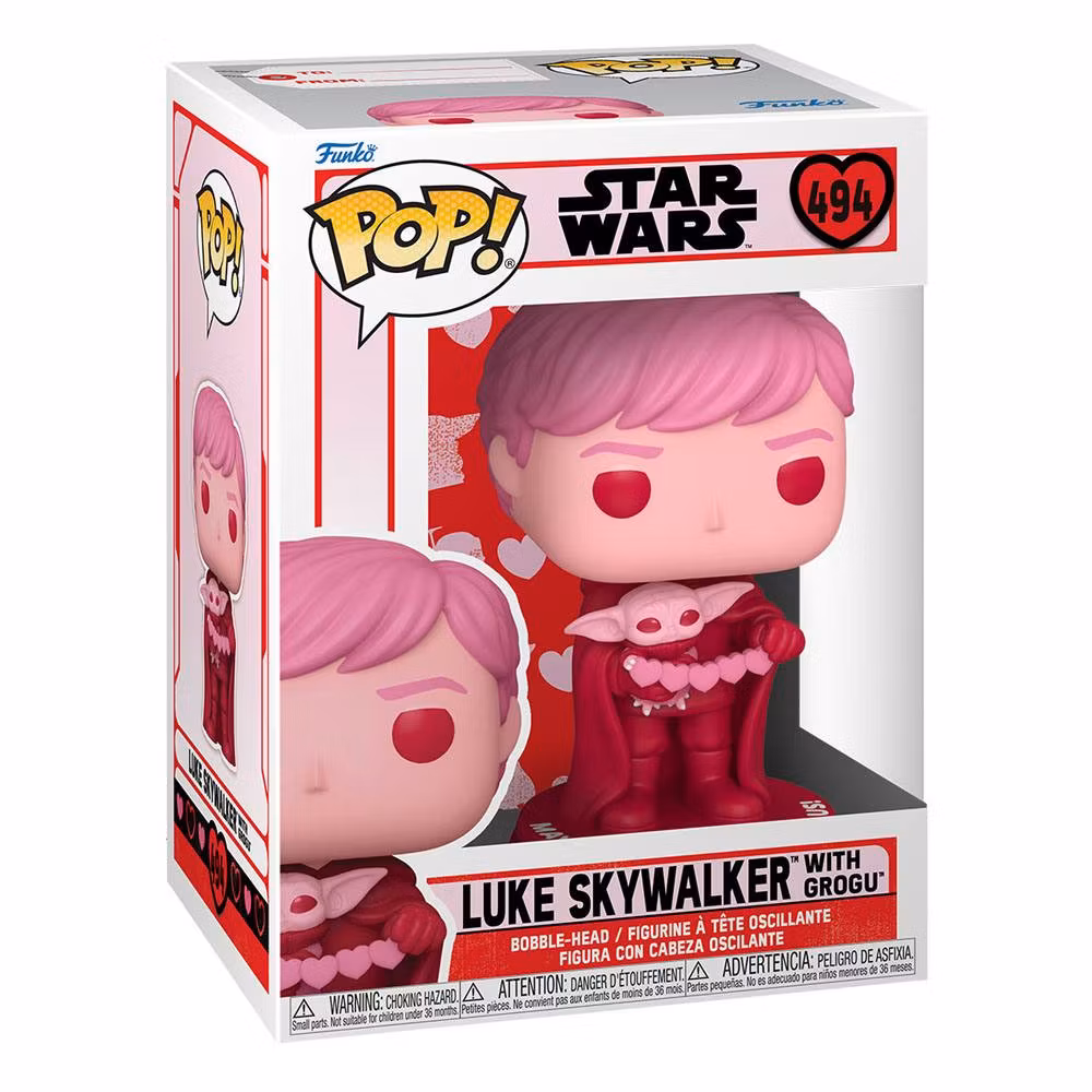 Funko POP!  Star Wars Valentines POP! Star Wars Vinyl Figure Luke & Grogu 9 cm POP! Figures Star Wars