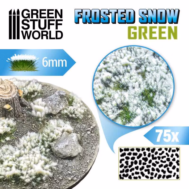 Shrubs TUFTS - 6mm FROSTED SNOW - GREEN