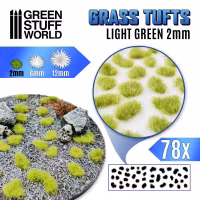 Grass TUFTS - 2mm self-adhesive - Light Green