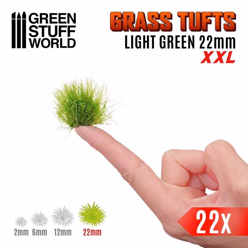 Grass TUFTS XXL - 22mm self-adhesive - LIGHT GREEN