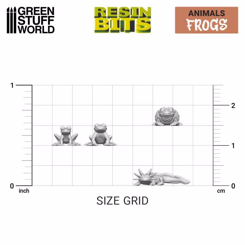 3D resin printed set - Frogs and Toads