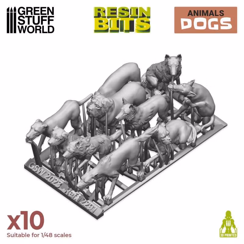 3D resin printed set - Dogs