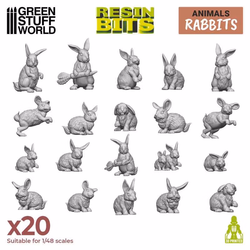 3D resin printed set - Rabbit