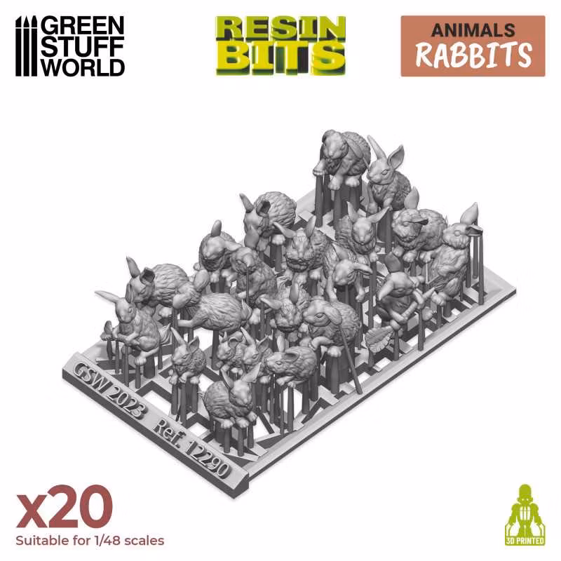 3D resin printed set - Rabbit