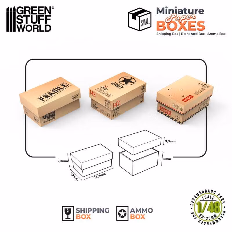 Miniature Printed Boxes - Small