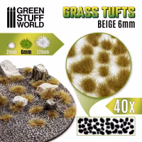 Grass TUFTS - 6mm Self-adhesive - BEIGE