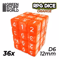 36x D6 12mm Dice - Orange
